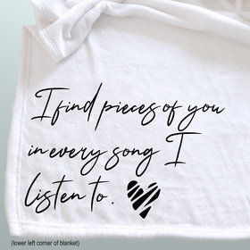 Custom throw blanket, personalized throw blanket, Pieces of You, cozy fleece throw, gift for music lover, gift for him, Christmas Gift