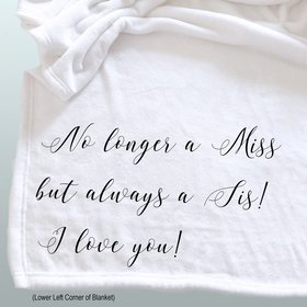 Personalized Custom Throw Blanket, Gift for Best Friend, Gift for Bridesmaid, gift for maid of honor, Personalized Gift for Sister,