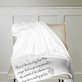 Personalized Memorial Throw Blanket for someone who lost their Mom, memorial blanket, gift of sympathy, bereavement gift 