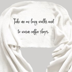 Fleece Scarf, Personalized Fleece Scarf, cozy scarf gift for a friend, a walking & coffee partner.