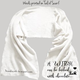 A personalized, warm and cozy Halloween Scarf.