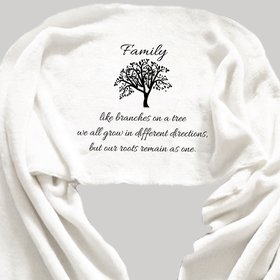 Personalized scarf with family tree, gift for family gathering or family gift