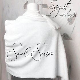 An incredibly soft fleece BLANKET SCARF for your Soul Sister, personalized blanket scarf, fleece scarf, wrap for best friend, Christmas gift