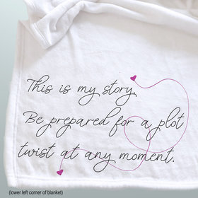 A cozy personalized throw for someone about to make a big change in their life