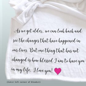 Friendship throw blanket personalized, gift for best friend, shared memories, grateful for you in my life