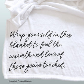 Personalized throw blanket, thank you gift, gift for hospital staff, personalized throw, gift for someone always giving, hero blanket.