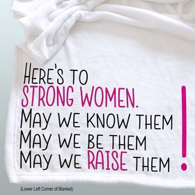 Personalised gift, throw blanket for a strong woman, empowering women, baby girl, celebrate women, International Women's Day 