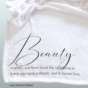 Personalized Self Care Throw Blanket that recognizes someone who is being their authentic self.