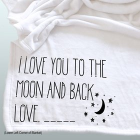 Personalized Custom Throw Blanket, Love You to The Moon and Back