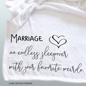Funny Wedding gift throw blanket, gift for the bride and groom, anniversary gift