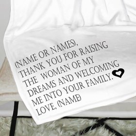 Wedding Gift for Bride and Groom's parents, mother and father-in-law, gift of gratitude for raising the bride or groom.