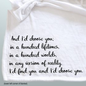 Personalized Anniversary gift, a cozy throw blanket for an anniversary, gift for him, personalized gift for her.