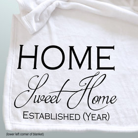 A perfect personalized throw blanket for a new home, Home Sweet Home Blanket