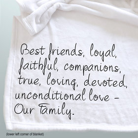 Personalized throw for a friend, family member, and even pet lover!  Photo Blanket, Family Blanket, Faithful Companions