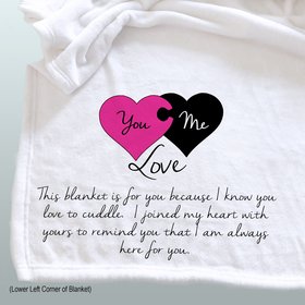 Personalized throw blanket, blanket for anniversary, friendship blanket, personalized gift of love, word blanket, cuddle blanket, Christmas