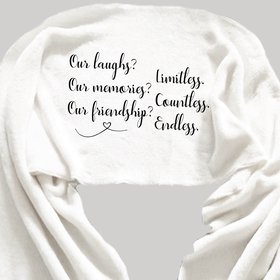 Personalized Friendship Fleece Scarf with Custom Words for friend, best friend scarf, Christmas scarf for your best friend.
