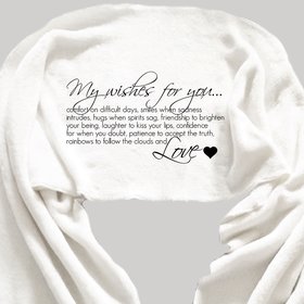 Personalized Fleece Scarf, Fleece Scarf with Words, Word Scarf, Wishes for a Friend, My wishes for You, personalized Christmas gift