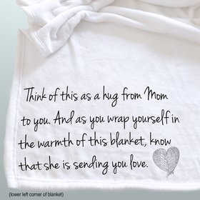 Mom Memorial Throw Blanket personalized for someone who lost their Mom, memorial blanket, gift of sympathy, bereavement, comfort grieving