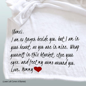 Personalized Memorial Throw Blanket for child, blanket hug for a child, a hug from heaven