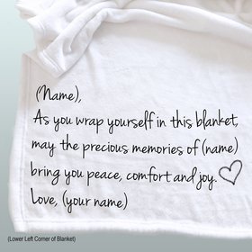 Personalized Memorial Throw Blanket, remembering their loved one, blanket of comfort, memorial blanket, gift of sympathy, bereavement gift