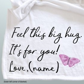 Personalized hug blanket, gift of comfort, sending hugs to a friend or family member