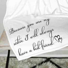 Personalized gift for your sister, a custom throw blanket, bridesmaid gift, best friend sister gift