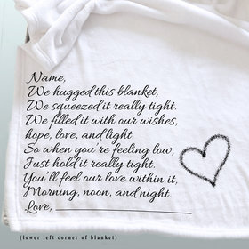Personalized throw blanket, hugged this blanket tight, cozy fleece  blanket, Gift for family, a personalized Christmas gift