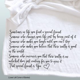 Personalized Throw Blanket for a Friend, cozy fleece throw, gratitude blanket, friendship gift