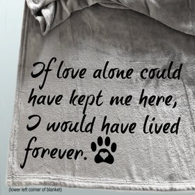 Sympathy gift for someone that lost their pet, personalized sympathy blanket for pet owner.