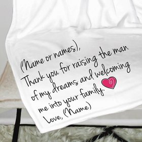 Personalized gift for Bride and Groom's Parents, a gift of gratitude for raising the Bride and Groom