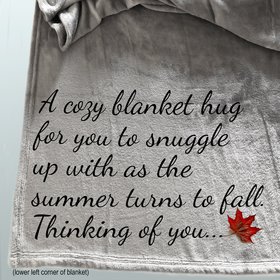 Sending a cozy blanket hug, friendship gift, personalized throw blanket, thinking of you