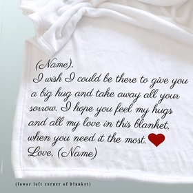 A comfort blanket of love and support for someone in pain