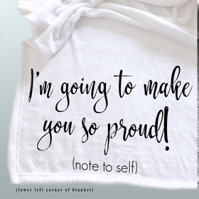 Personalized  self care blanket, personalized cozy blanket to remind yourself of how proud you are of yourself.