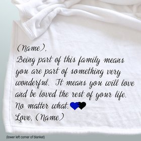 Personalized Family Throw Blanket, wedding gift, personalized gift for Bride or Groom, newlywed blanket, cozy gift
