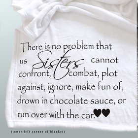 Funny, personalized throw blanket for your sister, Personalized Gift for Sister