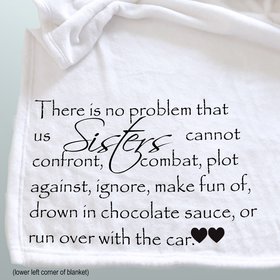 Funny gift for sister, personalized throw blanket, Gift for Sister,  Personalized Gift for Sister