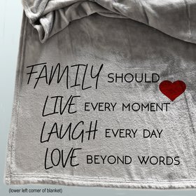 Family Christmas Gift, Personalized Throw Blanket, Family Gathering, Housewarming Gift