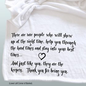 Friend Gift, Throw Blanket Personalized, Cozy Fleece Throw Blanket, Personalized Throw Blanket, Thank You Gift for a Friend, Add a Photograph