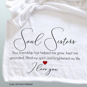 Beautiful personalized throw blanket for your Soul Sister.