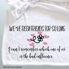 Funny personalized throw blanket for best friend
