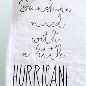Funny personalized throw blanket for best friend, Sunshine mixed with a little HURRICANE