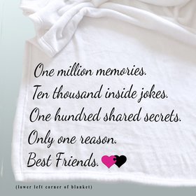 Custom throw blanket for a friend, one million memories, photo blanket, best friend gift.