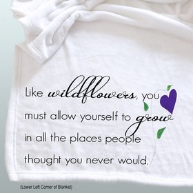 A gift for her, a custom personalized throw blanket gift for a friend or family member, to encourage them to live their dream!