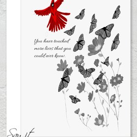 Digital greeting card to thank someone for all the lives they have touched, thank you greeting card