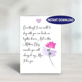 Downloadable Digital Sympathy Card, Loss of child sympathy card for Mother's Day, child memorial card, miscarriage, stillborn child, sympathy card