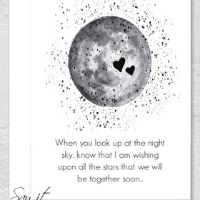 A digital printable greeting card for your fiance that lives in another city, long distance love, wishing to be together soon