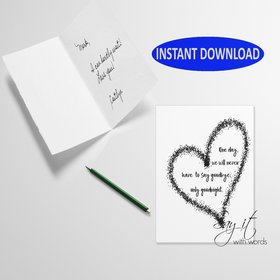 A digital printable greeting card for your someone special that lives in another city, long distance love, wishing to be together soon
