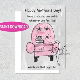 Digital Mother's Day card, Mother's Day wishes, Greeting card for Mom, Mother's Day Card, Downloadable digital greeting card for Mom