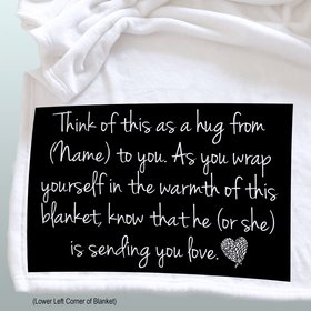 Personalized Memorial Throw Blanket, Sympathy Blanket, Memorial Blanket, a hug from heaven, sympathy gift, comfort for grieving