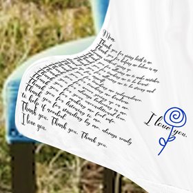 Personalized Mother's Day Throw gift for Mom custom fleece blanket with words of appreciation for Mom